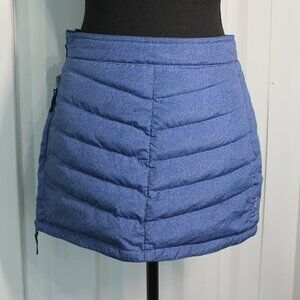 Blue Quilted Mini Skirt